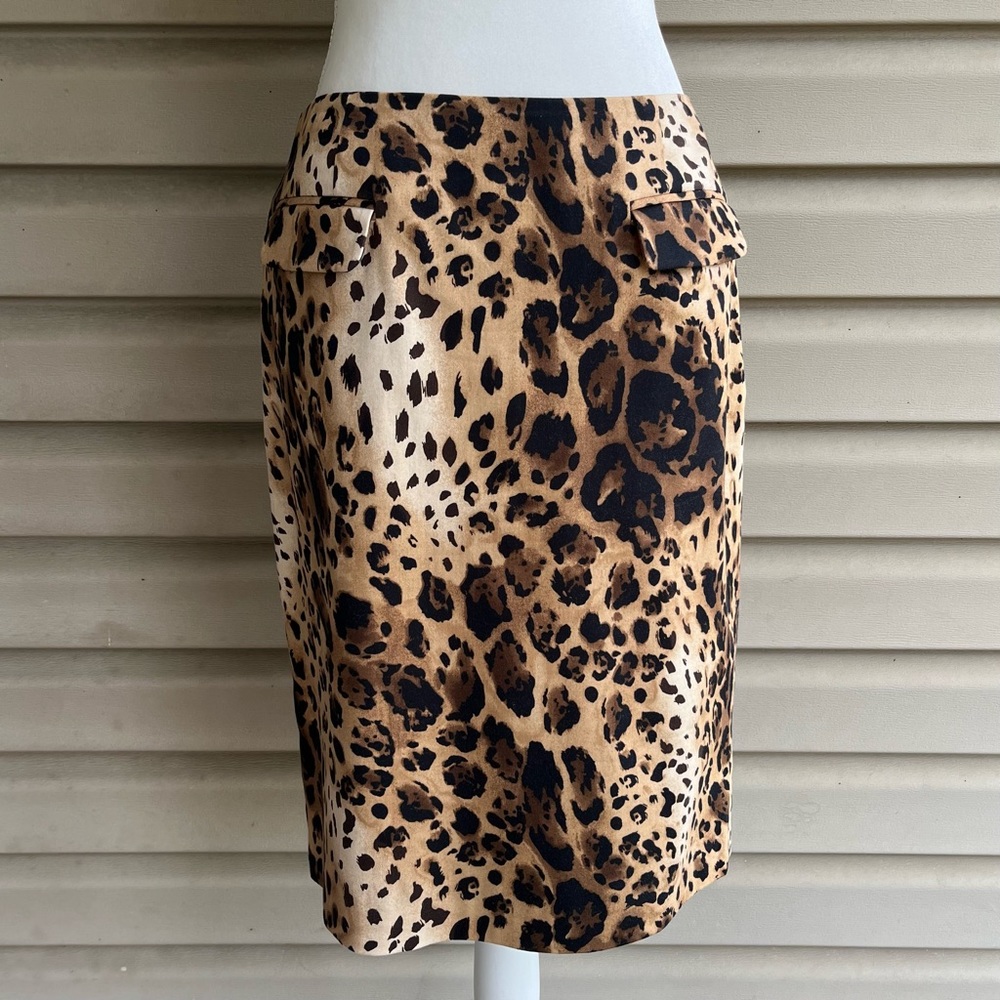•André Oliver• Leopard Print Pencil Skirt - Size 6